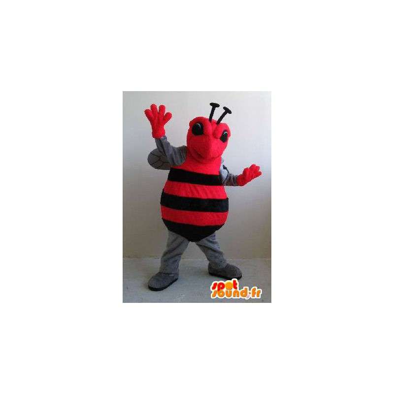 Costume insecte volant rouge et noir, déguisement animalier - MASFR002054 - Mascottes Insecte