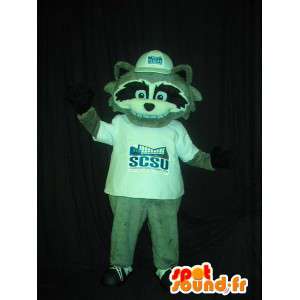 Mascot representando uma raposa cinzenta, traje canino - MASFR002064 - Fox Mascotes