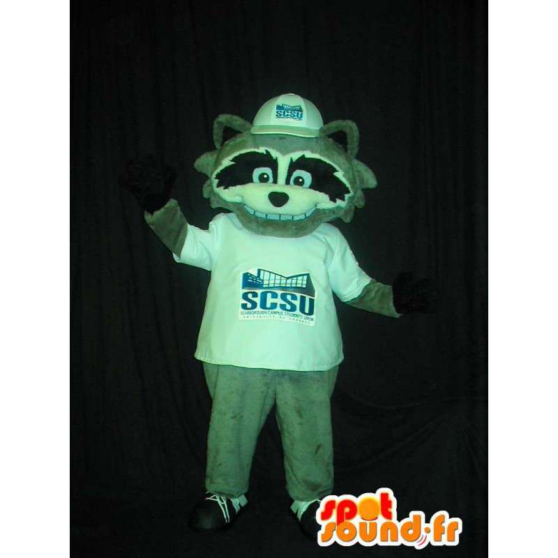 Mascot que representa un zorro gris, traje canino - MASFR002064 - Mascotas Fox