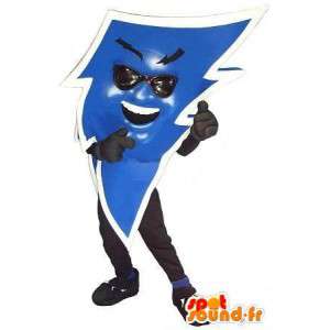 Mascot vormige blauwe bliksem, elektrisch vermomming - MASFR002074 - Niet-ingedeelde Mascottes