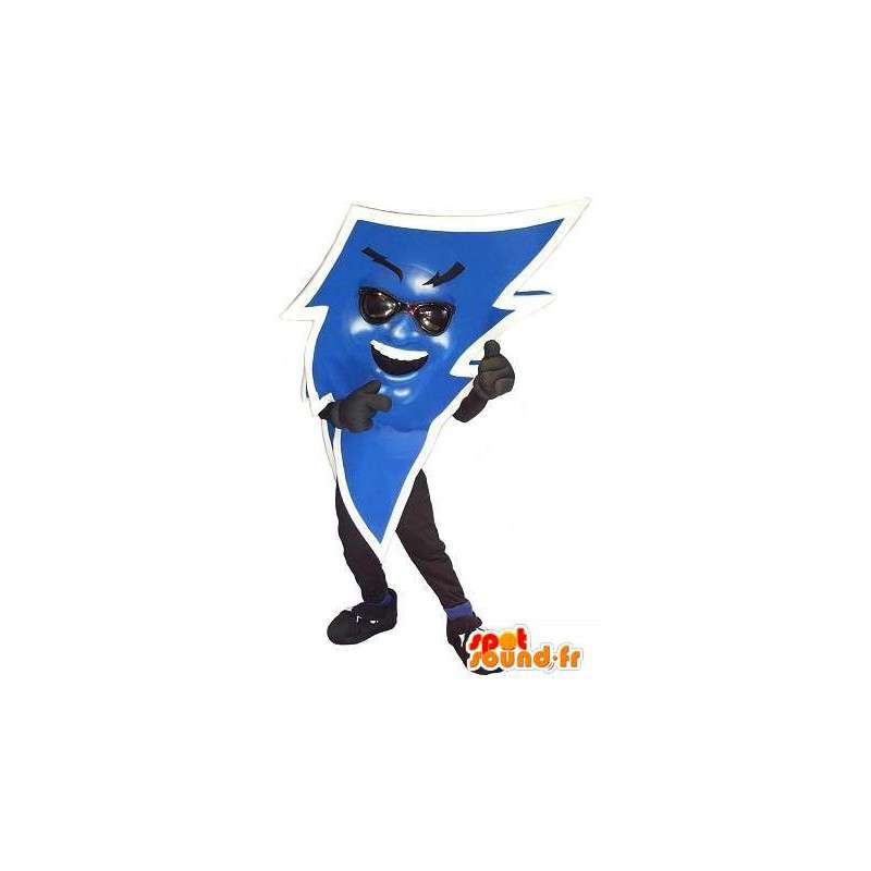 Mascot formet blå lyn, elektrisk forkledning - MASFR002074 - Ikke-klassifiserte Mascots