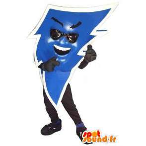 Mascot formet blå lyn, elektrisk forkledning - MASFR002074 - Ikke-klassifiserte Mascots