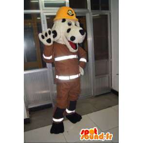 犬のマスコット、ニューヨークの消防士、消防士の衣装-MASFR001703-犬のマスコット