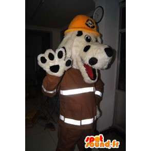 Dog mascot, New York firefighter, firefighter costume - MASFR001703 - Dog mascots