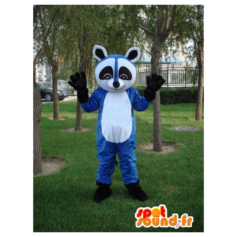 Blue raccoon mascot - Costume for evening frenzied animal - MASFR00173 - Mascots of pups