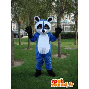 Blue raccoon mascot - Costume for evening frenzied animal - MASFR00173 - Mascots of pups