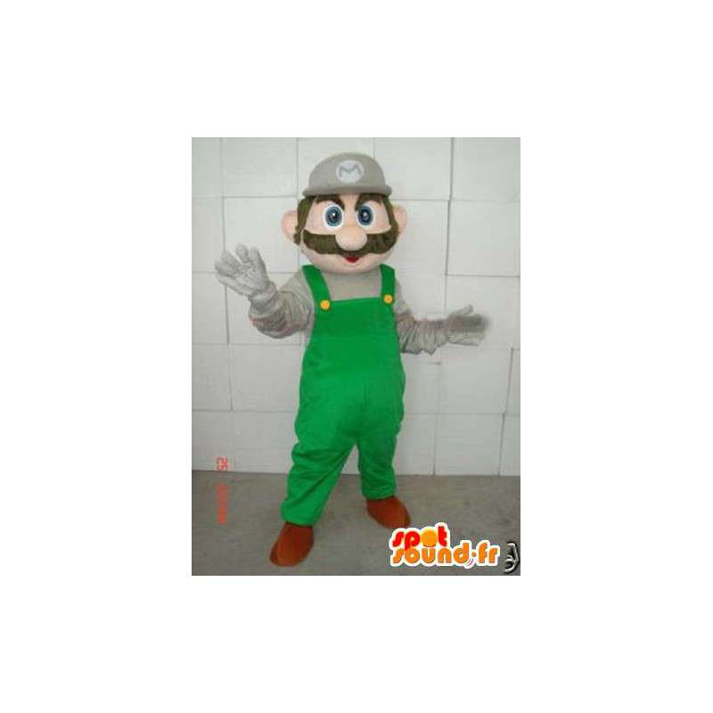 Grøn Mario-maskot - PolyFoam-maskot med tilbehør - Spotsound