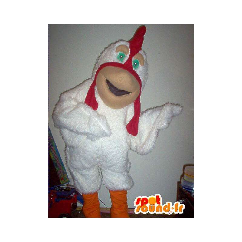 Mascot representerer en vennlig kyllingfarm forkledning - MASFR002206 - Animal Maskoter