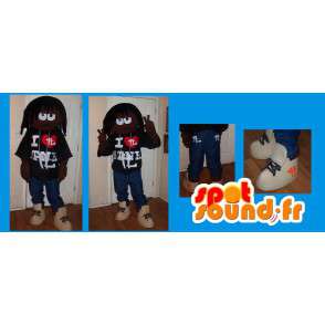 Representando una rasta rasta boy traje de la mascota - MASFR002217 - Mascotas humanas
