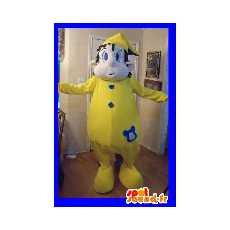 Mascot wat neerkomt op een kind in pyjama, slaap vermomming - MASFR002226 - mascottes Child