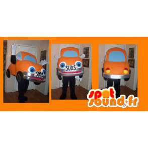 Disfraz de mascota coccinelle naranja representando coche - Mascotas objeto - MASFR002238 - SpotSound.fr