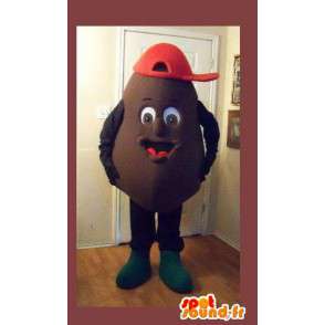 Mascot die een aardappel, aardappel verhullen - MASFR002257 - Vegetable Mascot