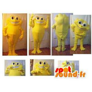 Frog mascotte che rappresenta un giallo giocoso - MASFR002265 - Rana mascotte