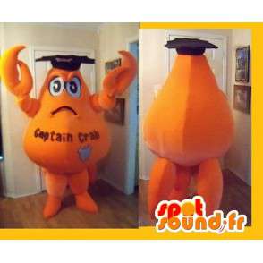 Mascot representerer en oransje krabbe, utdannet ved forkledning - MASFR002267 - Maskoter Crab