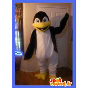Mascot representando um bloco de gelo traje pinguim - MASFR002276 - pinguim mascote