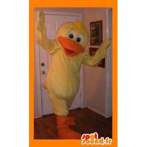 Mascot αντιπροσωπεύουν ένα κίτρινο πάπια, μεταμφίεση υδρόβια - MASFR002277 - πάπιες μασκότ
