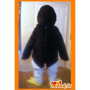 Mascot wat neerkomt op een pinguïn kostuum pakijs - MASFR002276 - Penguin Mascot