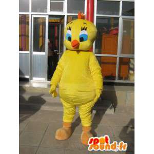 Cabeça da mascote - amarelo amarelo - Cartoon Tweety e Sylvester - MASFR00180 - Mascotes TiTi e Sylvester