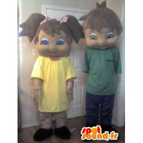 Pair of costumes for brother and sister, costumes for two - MASFR002289 - Mascots boys and girls
