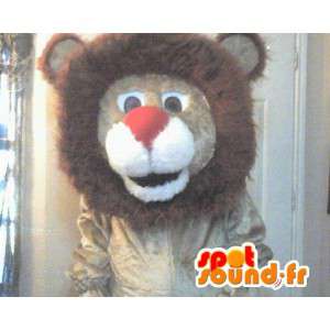Mascot die einen Plüsch König der Löwen Löwe verkleidet - MASFR002290 - Löwen-Maskottchen