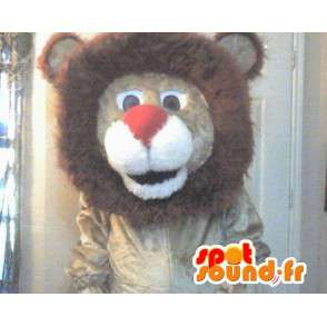 Mascotte représentant une peluche roi lion, déguisement de lion - MASFR002290 - Mascottes Lion