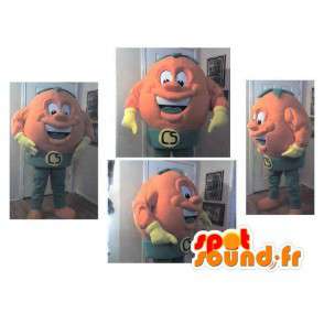 Mascot que representa una bola con forma de cabeza, disfraz ronda - MASFR002272 - Mascotas sin clasificar