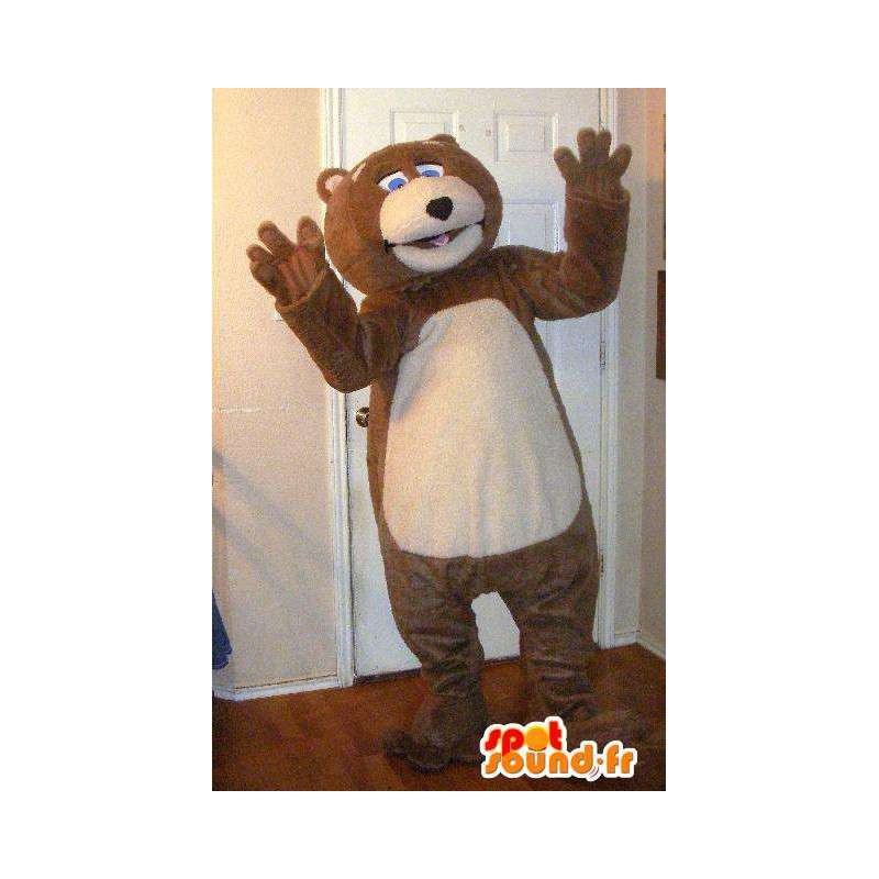 Brun bjørn plys maskot, bamse kostume - Spotsound maskot