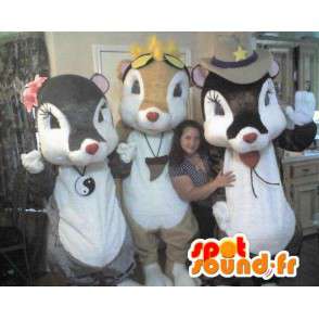 Mouse kostuums Trio, charmante mascottes - MASFR002303 - Mascot Hens - Hanen - Kippen