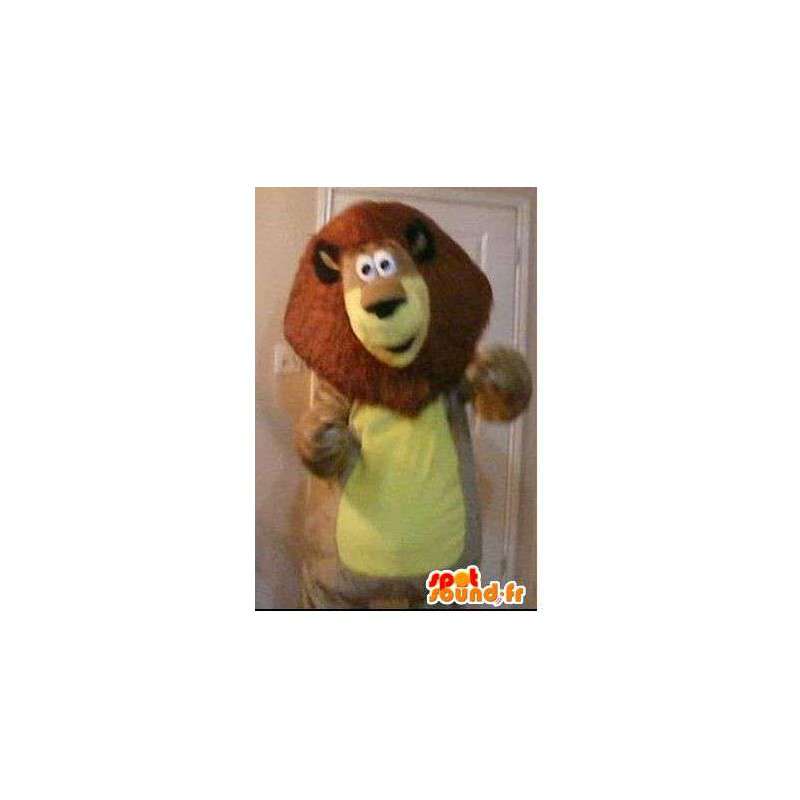 Mascotte de lion en peluche, déguisement roi des animaux - MASFR002304 - Mascottes Lion