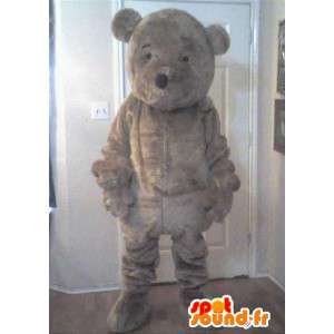 Mascot representando um pequeno urso, disfarçado de pelúcia - MASFR002306 - mascote do urso