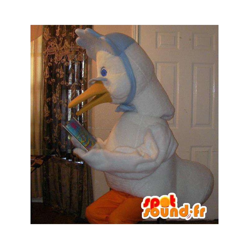 Mascot representando un lector disfraz granny ganso - MASFR002307 - Mascota de los patos