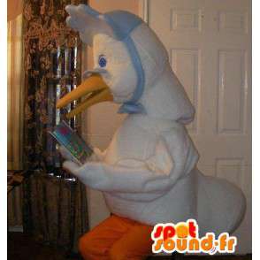 Mascot representando un lector disfraz granny ganso - MASFR002307 - Mascota de los patos