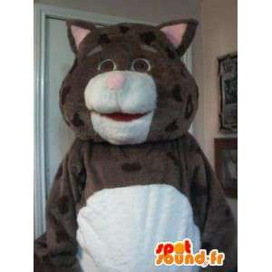 Mascot wat neerkomt op een opgezette kat, vette kat kostuum - MASFR002314 - Cat Mascottes
