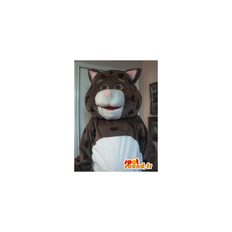 Mascot representando um gato de pelúcia, traje do gato gordo - MASFR002314 - Mascotes gato