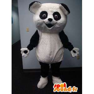 Mascot wat neerkomt op een panda pluche groen kostuum - MASFR002316 - Mascot panda's