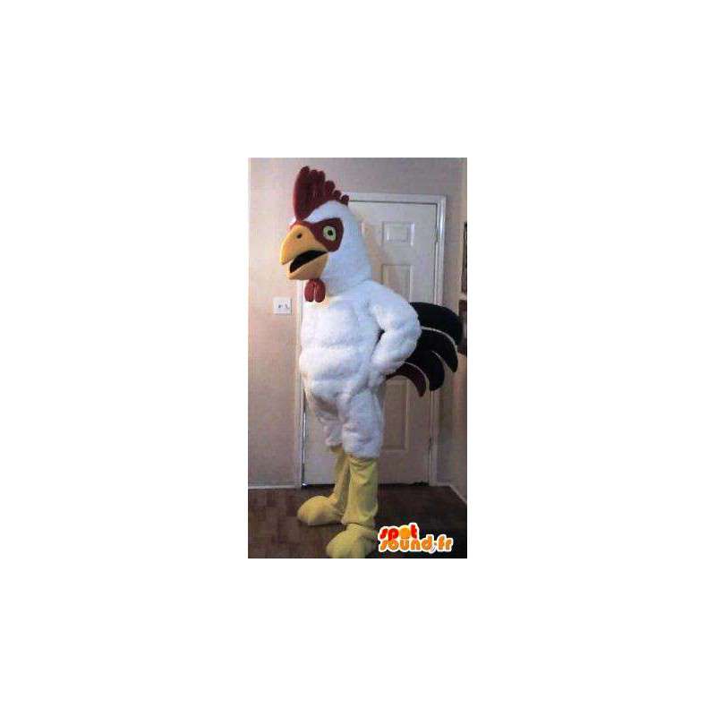 En representación de un gallo orgulloso traje de la mascota del pollo - MASFR002318 - Mascota de gallinas pollo gallo