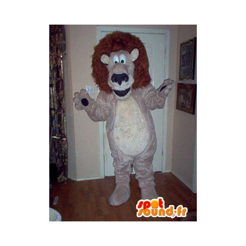 Mascot die den König der Tiere Löwe verkleidet - MASFR002321 - Löwen-Maskottchen