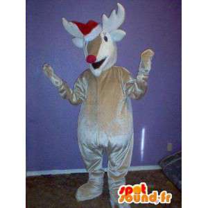 Mascot wat neerkomt op een rendier, kariboe kostuum - MASFR002324 - Forest Animals