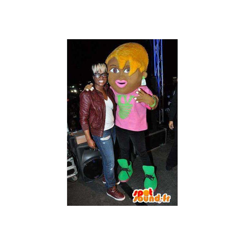 Mascot jonge vrouw - Starlet clubing - MASFR002338 - Vrouw Mascottes