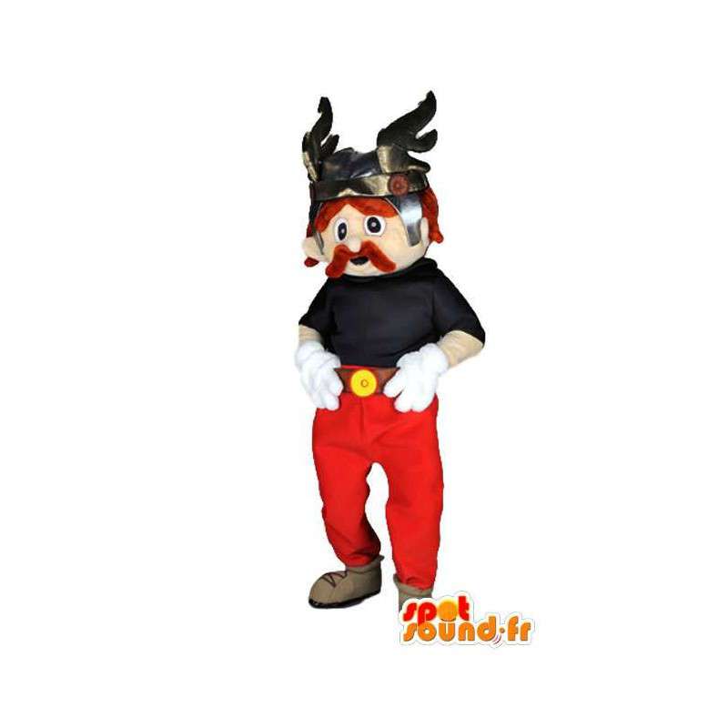 Mascot wat neerkomt op een jonge Gallische historisch kostuum - MASFR002367 - Mascottes Astérix et Obélix