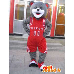 Bären-Maskottchen - Basketteur Houston Rockets - Yao Ming Kostüm - MASFR00194 - Bär Maskottchen