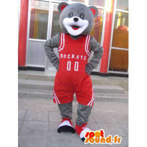Αρκούδα μασκότ - παίκτης μπάσκετ Χιούστον Ρόκετς - Γιάο Μινγκ Κοστούμια - MASFR00194 - Αρκούδα μασκότ