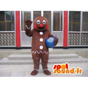 Shrek Mascot - TiBiscuit - Huurrettu piparkakut / Gingerbread - MASFR00202 - Shrek Maskotteja