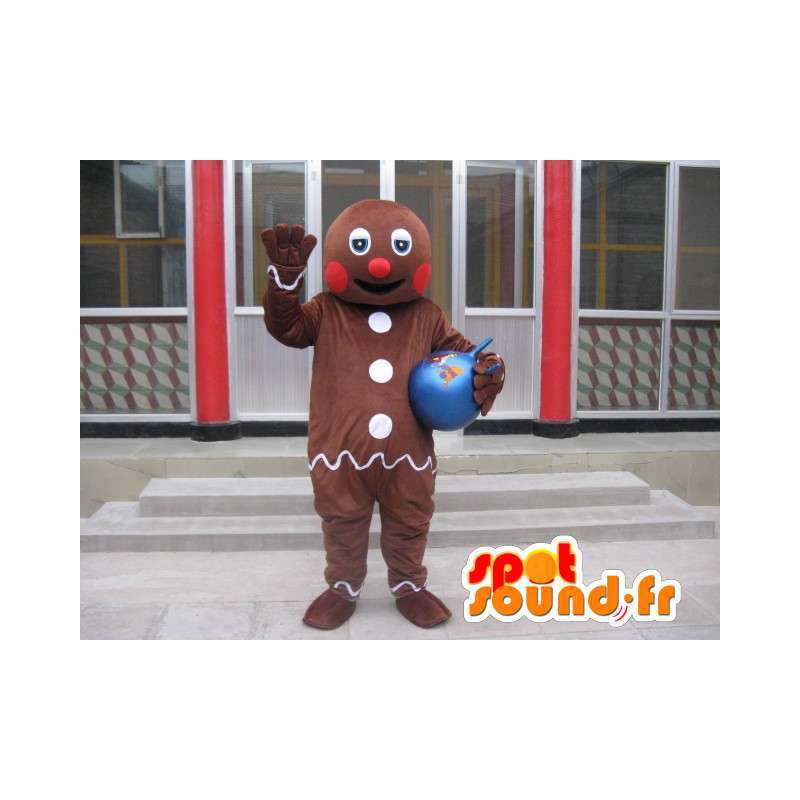 Shrek Mascot - TiBiscuit - Den frostet pepperkaker / Gingerbread - MASFR00202 - Shrek Maskoter