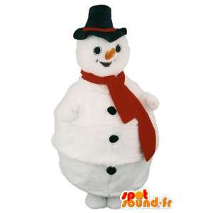 Mascot snowman with black...