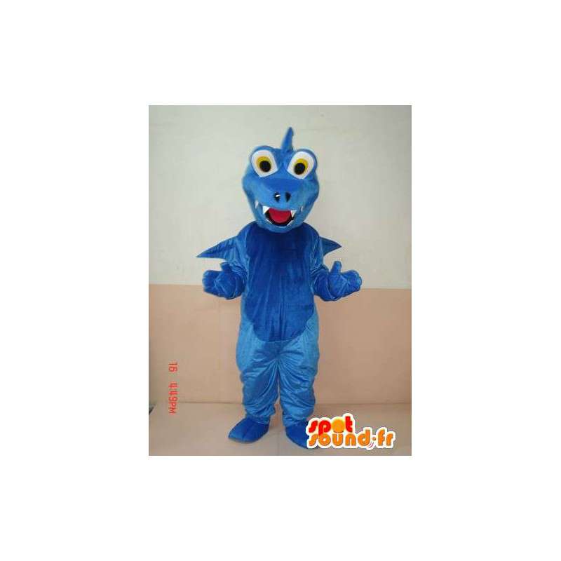 Blauer Dinosaurier-Maskottchen - Maskottchen Tier mit Flügeln - Schneller Versand - MASFR00213 - Maskottchen-Dinosaurier
