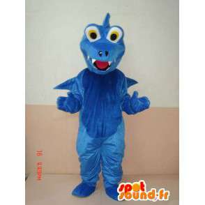 Dinosaur Mascot blauw - mascotte dier met vleugels - Fast shipping - MASFR00213 - Dinosaur Mascot