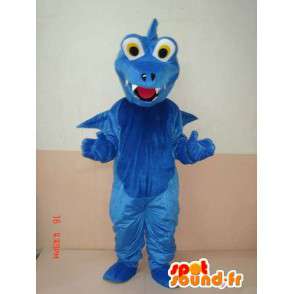 Dinossauro mascote azul - animais mascote com asas - transporte rápido - MASFR00213 - Mascot Dinosaur