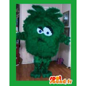 Mascotte monstre vert - Déguisement vert tout poilu