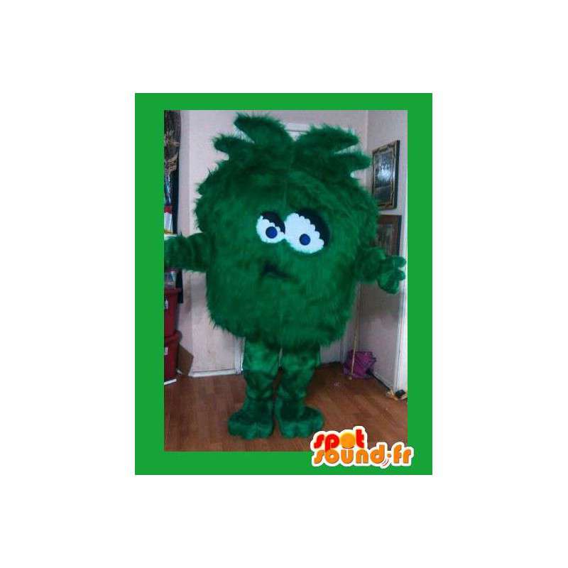 Mascote monstro verde -...
